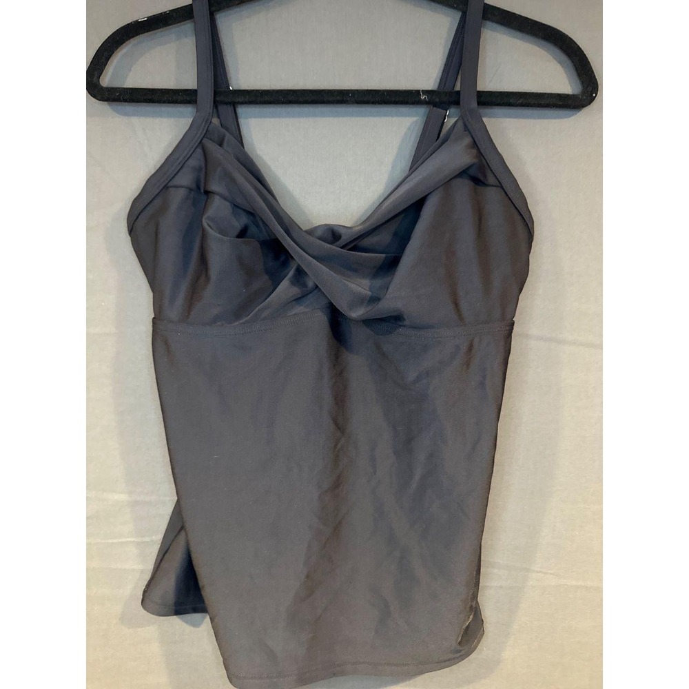 Athleta Womens Black Cami Tank Top Built In Bra Strappy Athletic Yoga Activewear